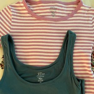 J. Crew Perfect Fit t-shirt and tank top bundle